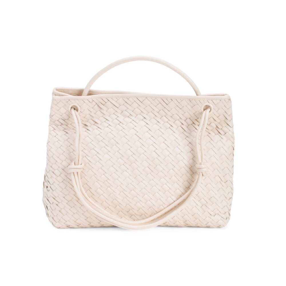 Walter Baker Cream Woven Tote Bag